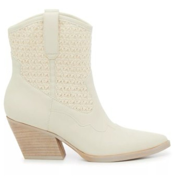 NEW DOLCE VITA LACIE WESTERN BOOT IN IVORY 8 - Picture 1 of 10
